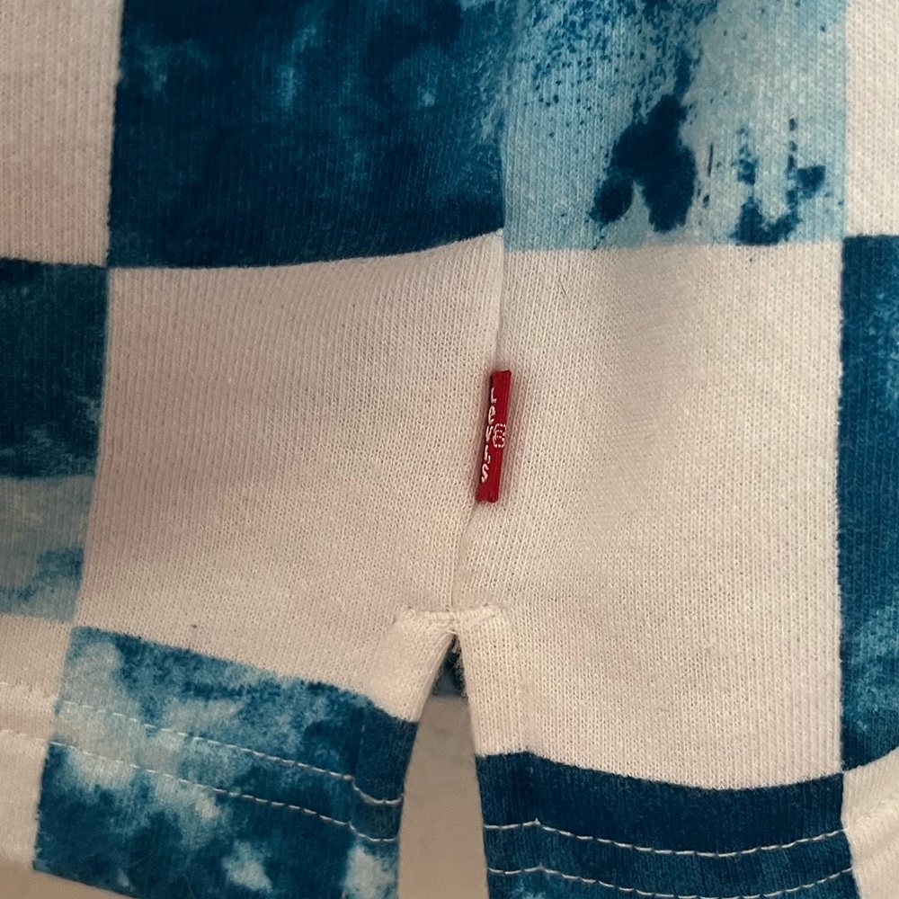 White and Blue Checkered Sweatshirt - Picture 7 of 9